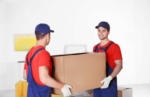 Removal van and moving crew supporting a home move near Elephant and Castle