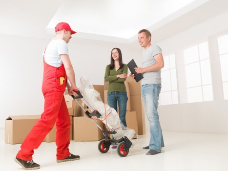Packing boxes for a local move in South London