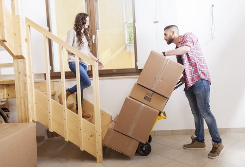 Moving van loaded for a local removal job