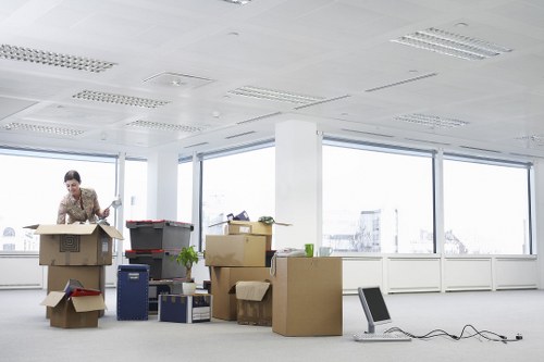 Local commercial movers handling office equipment near Elephant and Castle