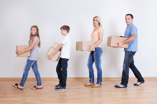 Local packing materials prepared for an Elephant and Castle property move
