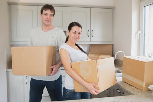 Business relocation packing materials for an Elephant and Castle office move